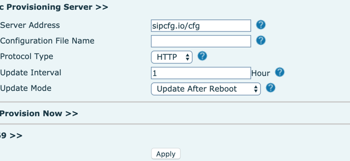 Fanvil Static Provisioning-zjU